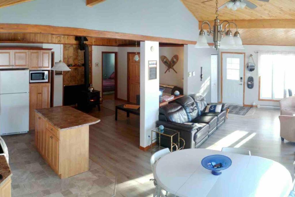 Le Chalet Bleu, Aux Pieds Des Monts-Valin Saint-David-de-Falardeau エクステリア 写真
