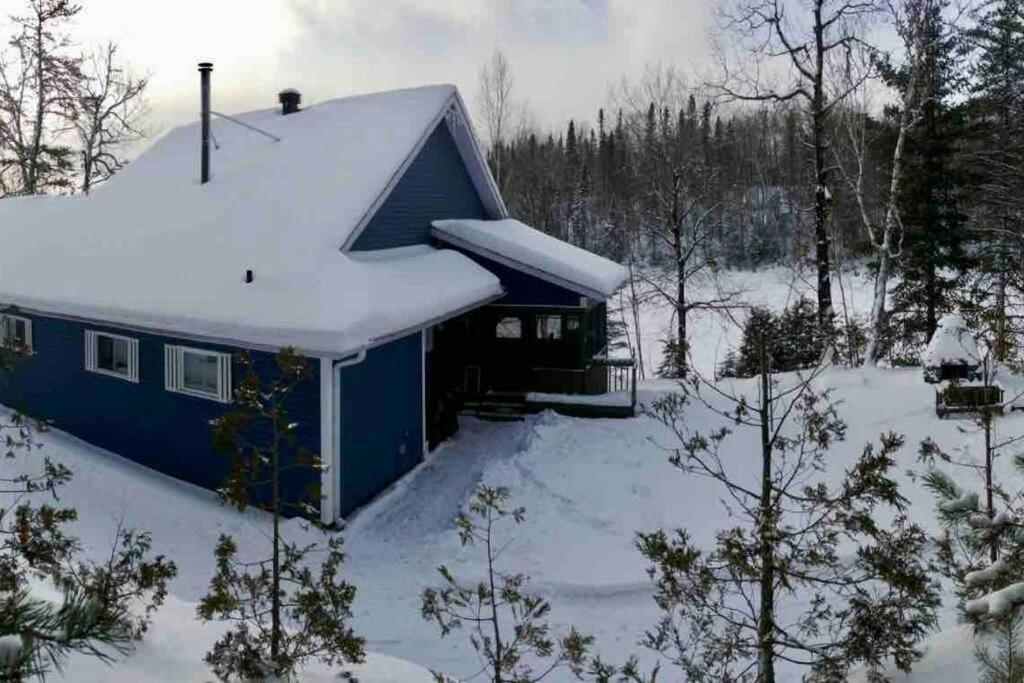 Le Chalet Bleu, Aux Pieds Des Monts-Valin Saint-David-de-Falardeau エクステリア 写真
